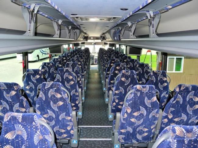 40 passenger party bus interior