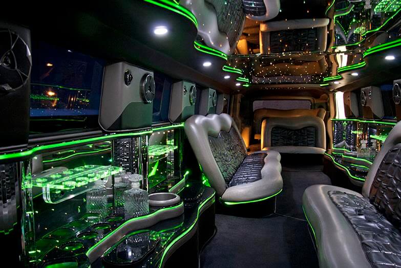 white hummer limo interior